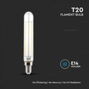 Bombilla LED 4W E14 T20 Filamento Cristal Transparente 3000K